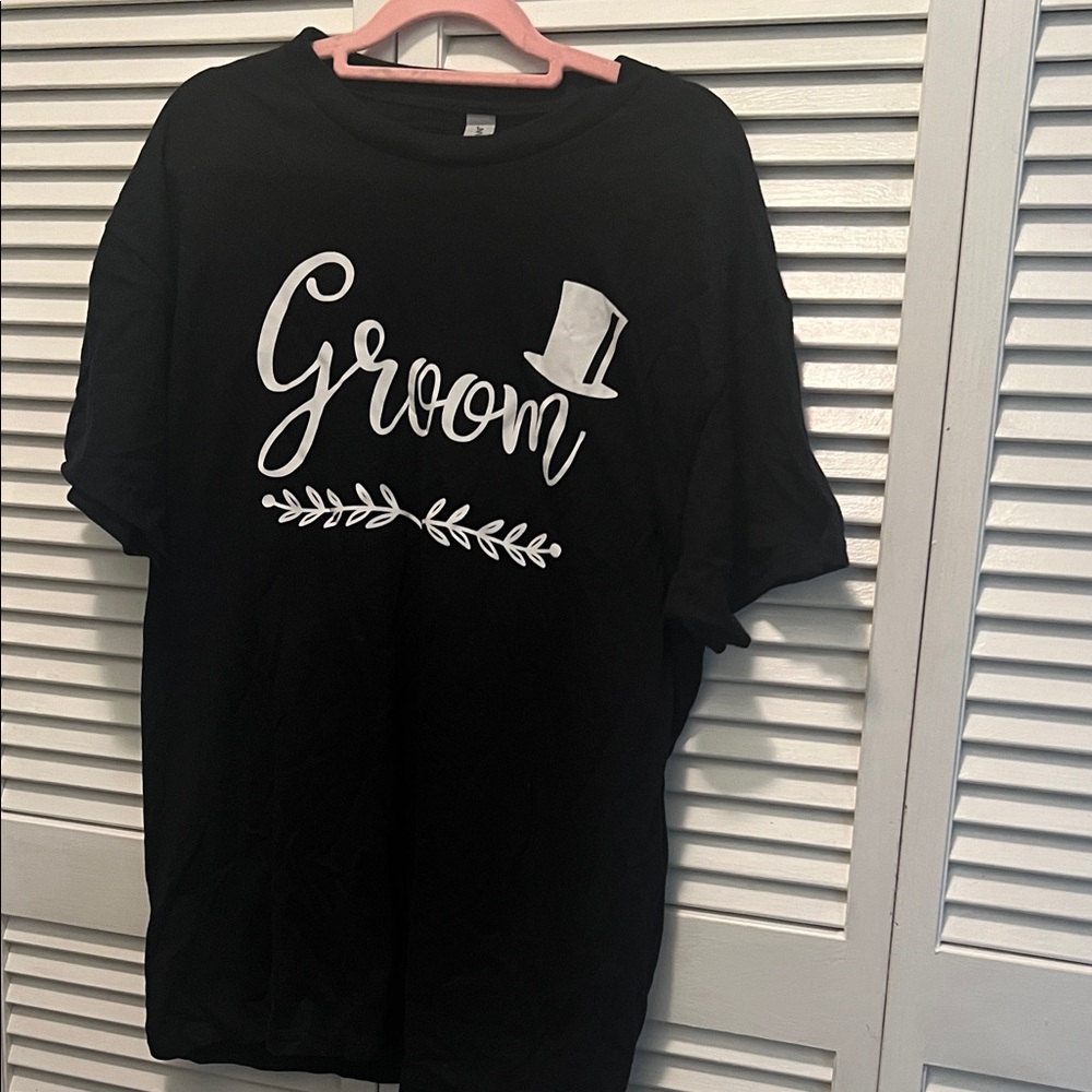 # 0843+ Men Black Groom Shirt